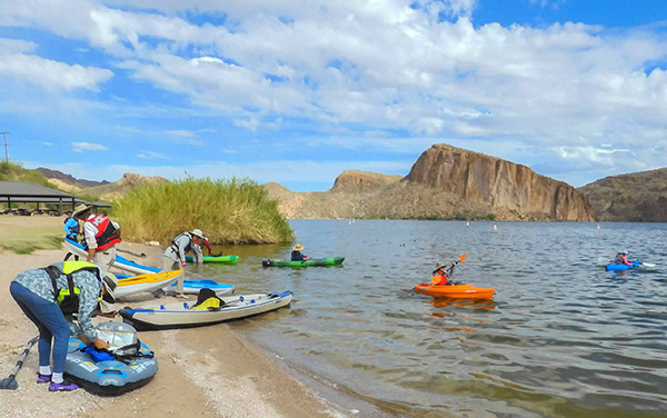 kayakers